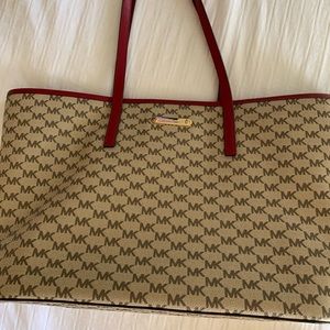 Michael Kors Red and Beige Purse